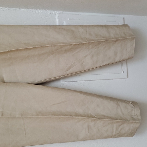 Lord & Taylor Silk Linen Blend Khaki Size 16W - Picture 3 of 16